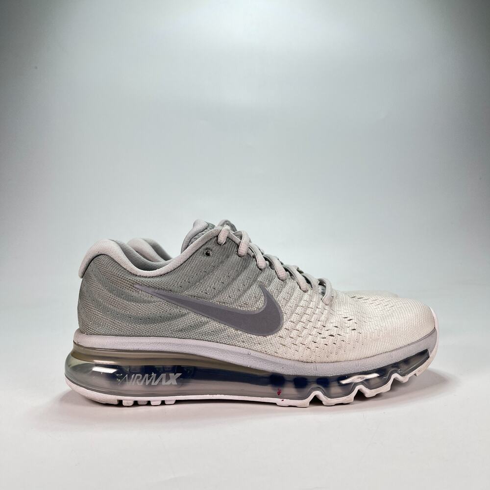 Nike Air Max 2017 Wolf Grey White Lace Up Running Shoes 849560-009 Womens Sz 6.5
